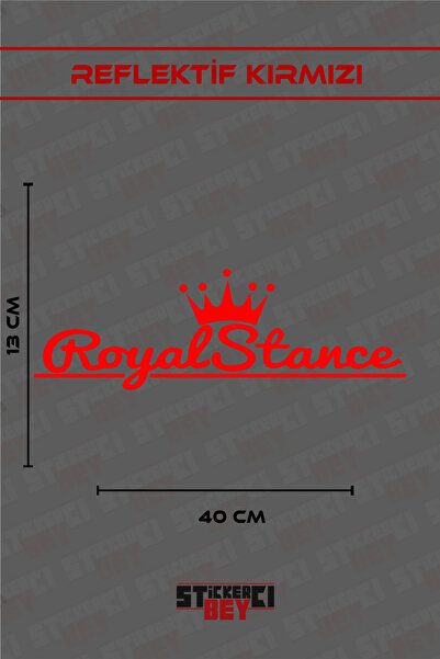 STİCKERCI BEY ملصق دراجة نارية وكمبيوتر محمول وسيارة بتصميم ROYAL STANCE (قطع...
