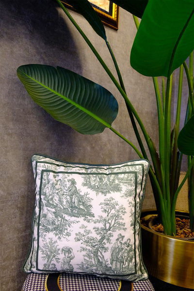 DEKOMOD Digital Printed Decorative Double-Sided French Country Pattern Throw ...