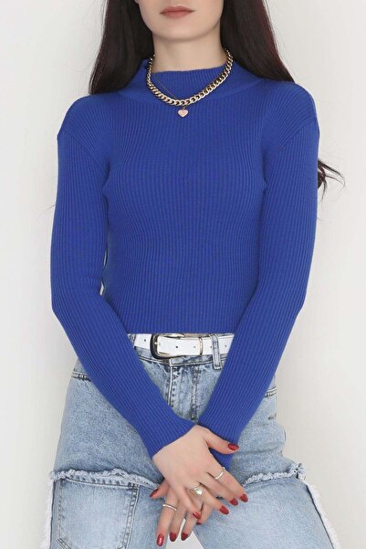 KapadokyaButik Half Fishing Neck Trick Bluz