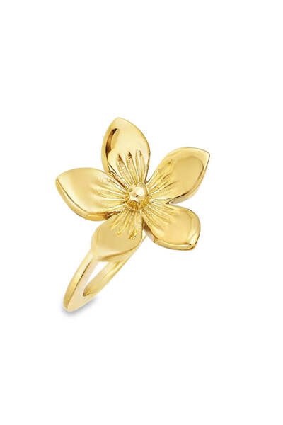 Bijuteria SORELLY Inel placat cu aur de 14k, floare aurie 13