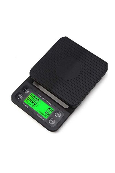 Alloet ميزان قهوة إلكتروني أسود