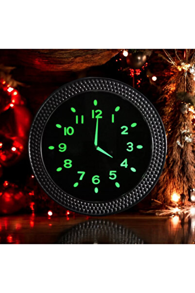 Bahat Ceas de perete fosforescent, cu numere în relief, din plastic cromat, c...