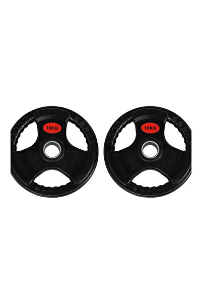 Generic Olympic Barbell Plate 10KG 51mm Rubber Coated Cast Iron Weight Plate ...