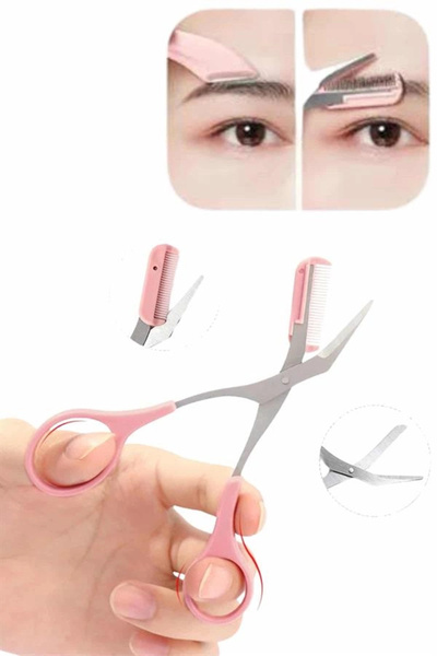 Epilons منحني الحاجب رمش المتقلب الشارب إزالة مع أمشاط الحاجب مقص مجموعة العن...