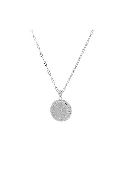 Bijuteria SORELLY Silver Compass Engravable Chain
