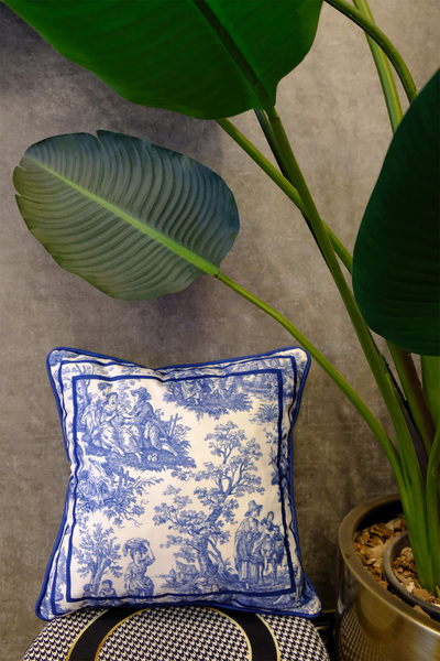 DEKOMOD Digital Printed Decorative Double-Sided French Country Pattern Throw ...