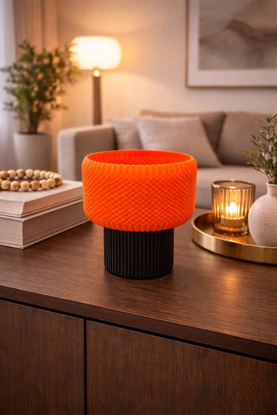 Miolette PUFİ Modern Dekoratif Abajur | Renkli Tasarım Pilli Masa & Komodin L...