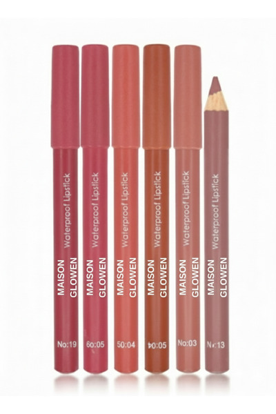 MAISON GLOWEN مجموعة أحمر الشفاه الناعم غير اللامع مكونة من 6 قطع 01