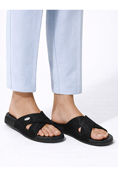 Wordex Elg 7322 Cross Strap Glitter Daily Lightweight Women's Summer Slippers