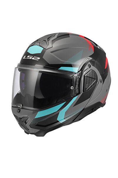 LS2 ADVANT 2 TRIPLE GRİ-KIRMIZI-SİYAH-TURKUAZ KASK