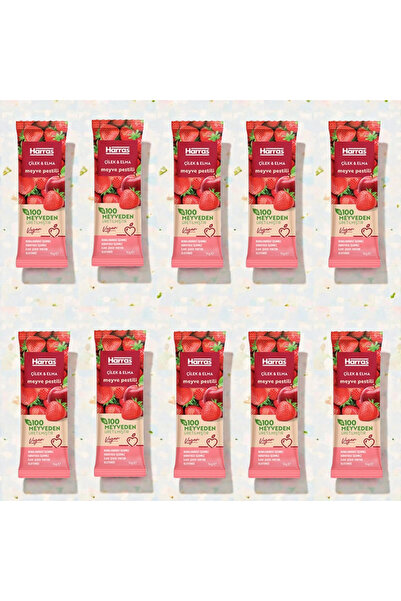 Harras Strawberry Fruit Pestili 14 g X 10 Pieces