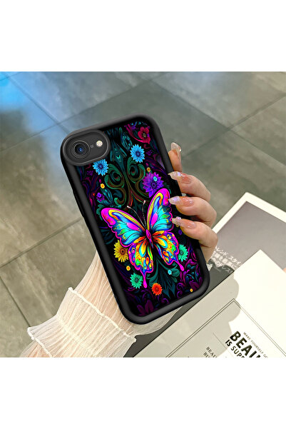 Hontinga Black Art Pattern Thin Soft Silicone Phone Case Compatible with iPho...