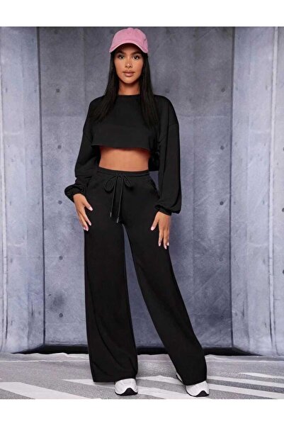 Le Vion Γυναικεία φαρδιά φούτερ παντελόνια - Βαμβακερά, Ψηλόμεσα, Φαρδιά μπατ...