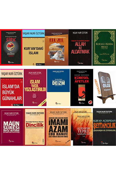 Yeni Boyut Yayınları Yaşar Nuri Öztürk 14 kitap set/ Dincilik - Deizim - Şirk...