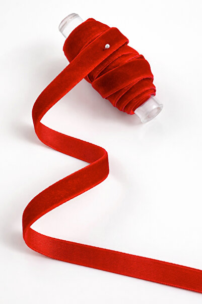 ZEYMERADE شريط مخملي أحمر 1 سم 5 أمتار، للعروس، العريس، الباقة، الخطوبة، الهد...