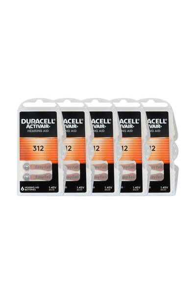 Duracell Activair 312 Kulaklık Pili 6lı Blister - 5li Paket