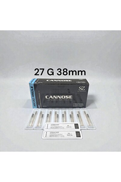 Cannose Dolgu Kanülü 27 G 38mm 50 Adet, Polikarbon Başlık, Yarı Flexible, ÜTS...