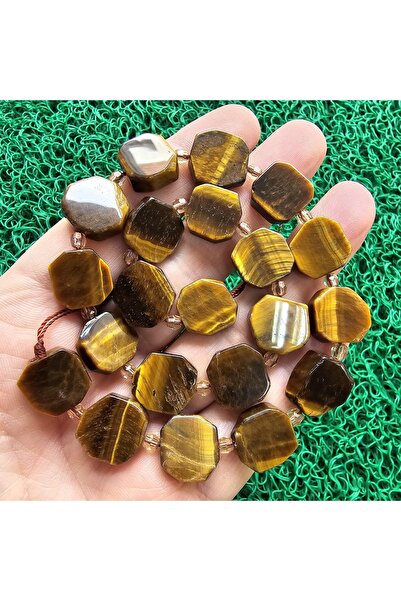 TAŞ UZMANI Tablet Coffee Tiger Eye Stone 15 mm