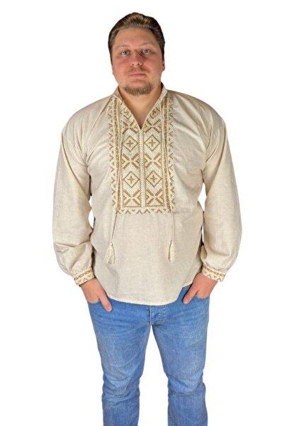 rody's forever Men’s Blouse CP26 beige , size L