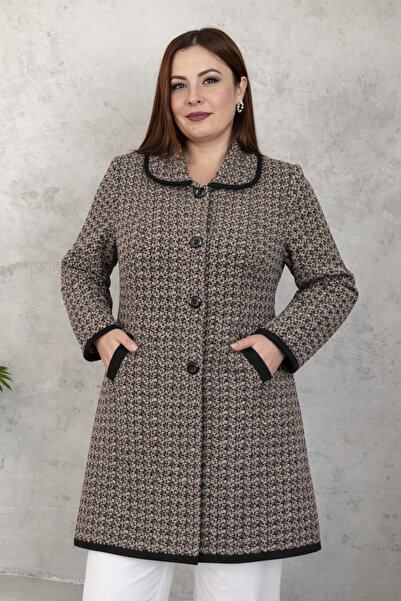 ModaPlaza Women's Patterned Long Knitwear Cardigan