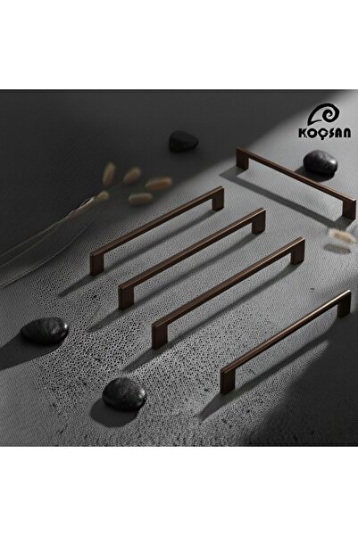 KOÇSAN مقبض خزانة المطبخ الفاخر من نارين، مقبض درج برونزي 192 مم