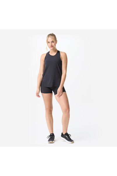 Decathlon Domyos Tricou sport cu croială confortabilă pentru femei - Negru