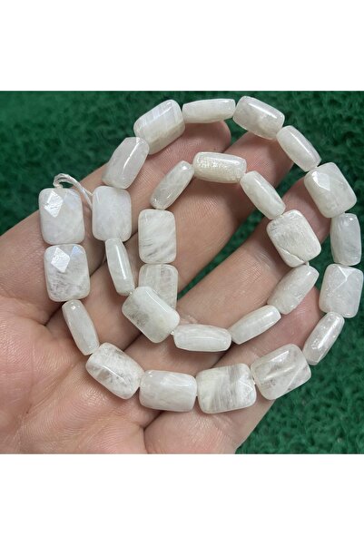 İNCİ DOĞAL TAŞ حجر القمر المستطيل 10 ملم