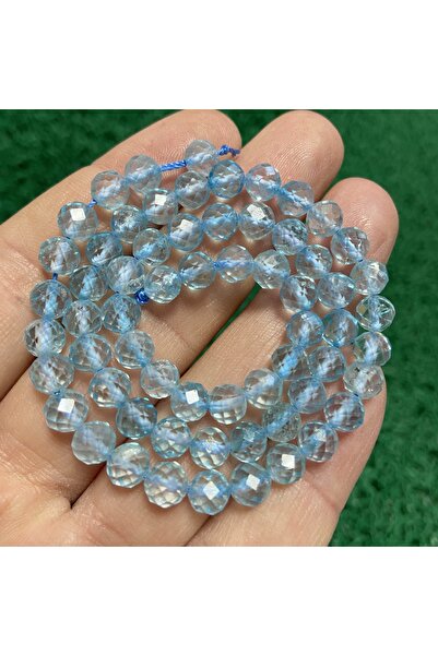 TAŞ UZMANI Faceted Sphere Topaz Gemstone 6 mm