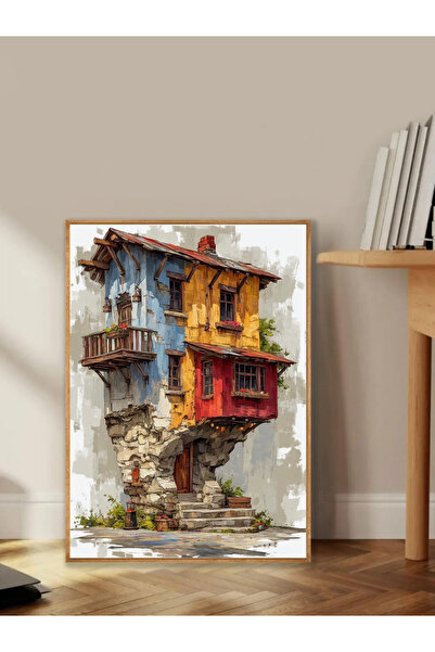 Tuba Decor Tablo dintr-o singură bucată cu rame din lemn pentru sufragerie, s...