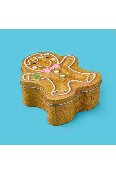 Tohana علبة هدايا معدنية من جينجر - بني - 15 سم