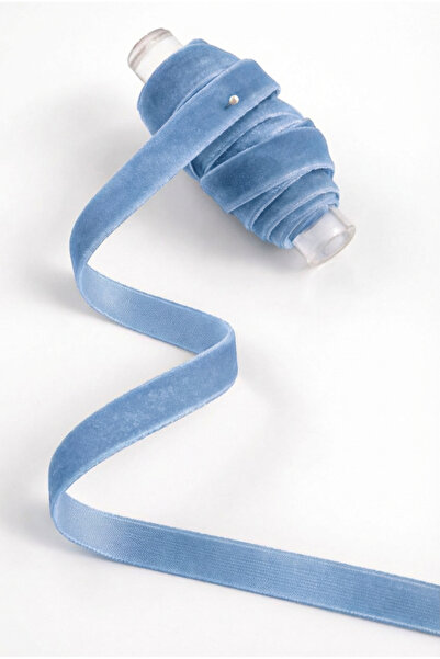 ZEYMERADE Блакитна оксамитова стрічка 1 см 5 м, наречена, наречений, весільни...