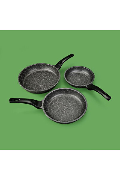 KUT FLY Kitchen Nirvana 3 Piece Frying Pan Set - Anthracite - 20 + 24 + 28 cm