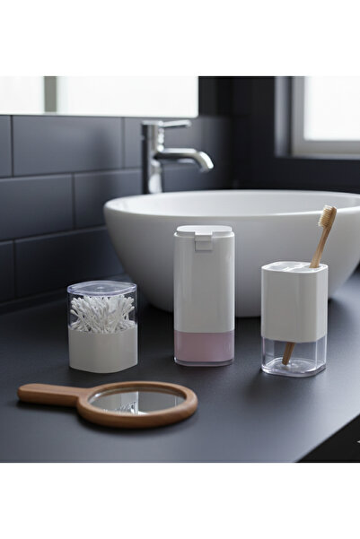 LUCES DESİGN Σετ Μπάνιου 3 τεμαχίων από ακρυλικό υψηλής ποιότητας, Δοχείο υγρ...