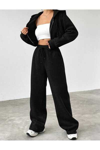 Le Vion Γυναικεία φαρδιά φούτερ παντελόνια - Βαμβακερά, Ψηλόμεσα, Φαρδιά μπατ...