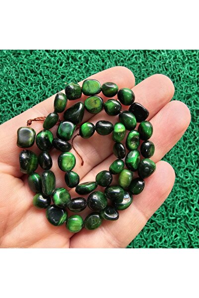 TAŞ UZMANI Amorphous Green Tiger Eye Stone 8 mm