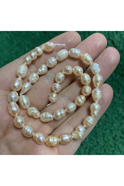 TAŞ UZMANI لؤلؤ سلمون باروكي طبيعي 7 ملم