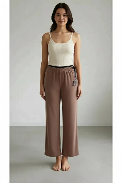 Mihra Women's Velvet Pipe Leg Comfortable Cut Sleepwear Bottom