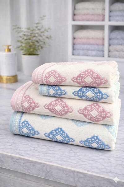 Özdilek Bouche Best Set (Hamam Takımı) Mavi-Lila