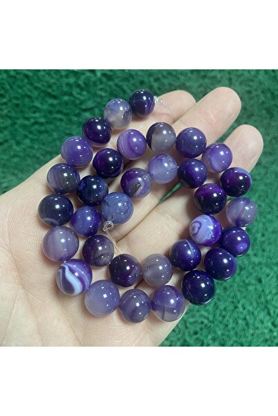 TAŞ UZMANI Globe Purple Agate Stone 12 mm