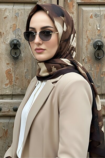 İmajButik Brown İpekhan Patterned Shawl