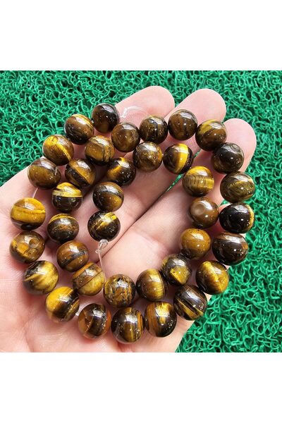 TAŞ UZMANI حجر عين النمر البني الكروي 10 مم
