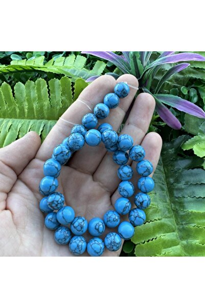 TAŞ UZMANI حجر كريم أزرق فيروزي كروي 10 ملم