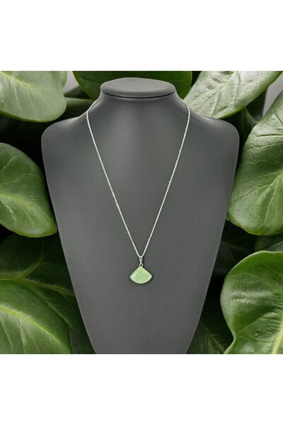 TAŞ UZMANI قلادة على شكل مروحة مثلثة من حجر الأفينتورين