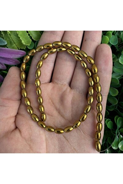 TAŞ UZMANI Barley Gold Hematite Stone 5X8 mm