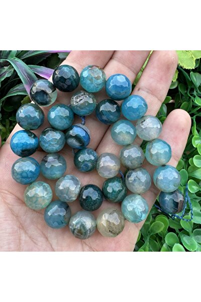 TAŞ UZMANI حجر العقيق الفيروزي الشفاف ذو الأوجه 12 ملم