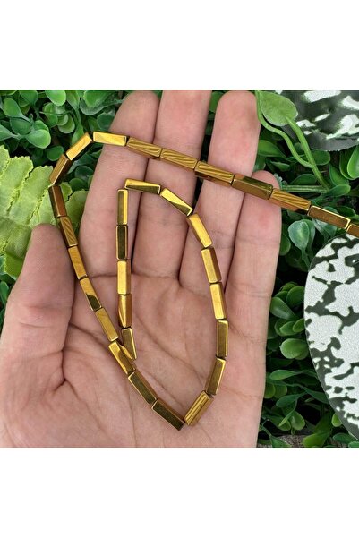 TAŞ UZMANI حجر الهيماتيت الذهبي المستطيل 4x12 ملم