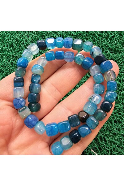 TAŞ UZMANI حجر العقيق الأزرق المكعب 7 ملم