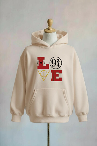 Vordevia Harry Potter Love Printed Cotton 3 Thread O Oversized K Hooded Sweat...