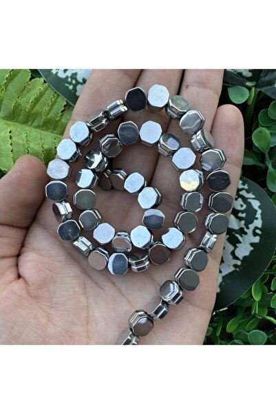 TAŞ UZMANI حجر الهيماتيت الفضي العسلي 8 مم