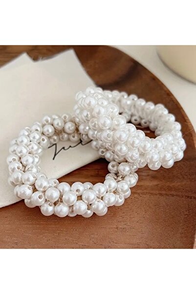 LİNACO Yeni Şık Tatlı İnci Esnek At Kuyruğu Saç Lastiği